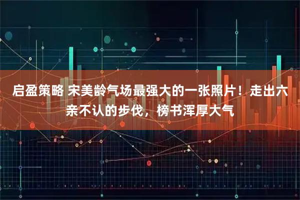 启盈策略 宋美龄气场最强大的一张照片！走出六亲不认的步伐，榜书浑厚大气